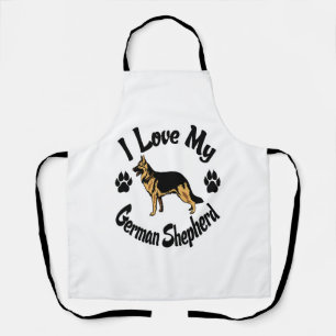 Ich Liebe mein Deutsches Shepherd Tee Shirt Schürze