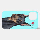 Ich Liebe mein Doberman Case-Mate iPhone Hülle (Rückseite (Horizontal))