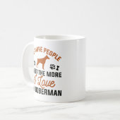 Ich Liebe Mein Doberman Kaffeetasse (Vorderseite Links)