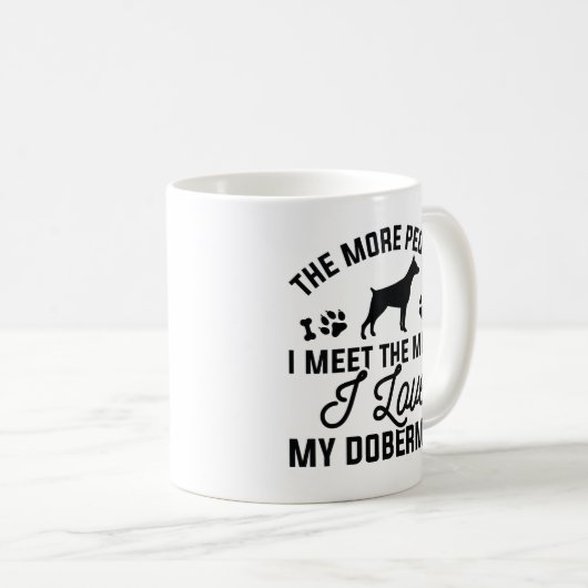 Ich Liebe Mein Doberman Kaffeetasse (VorderseiteRechts)
