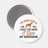 Ich Liebe Mein Doberman Magnet (Vorderseite/Rückseite)