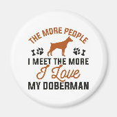 Ich Liebe Mein Doberman Magnet (Vorne)