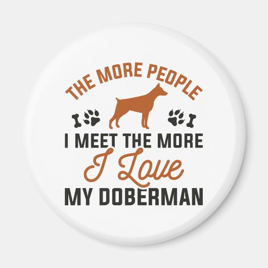 Ich Liebe Mein Doberman Magnet (Vorne)