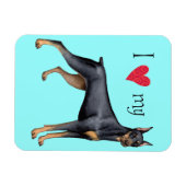 Ich Liebe mein Doberman Magnet (Horizontal)
