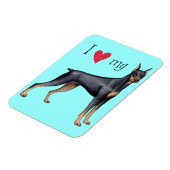 Ich Liebe mein Doberman Magnet (Linke Seite)