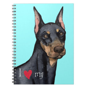 Ich Liebe mein Doberman Notizblock