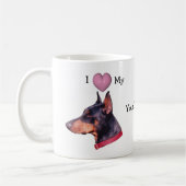 Ich Liebe Mein Doberman Personalisiert Kaffeetasse (Links)