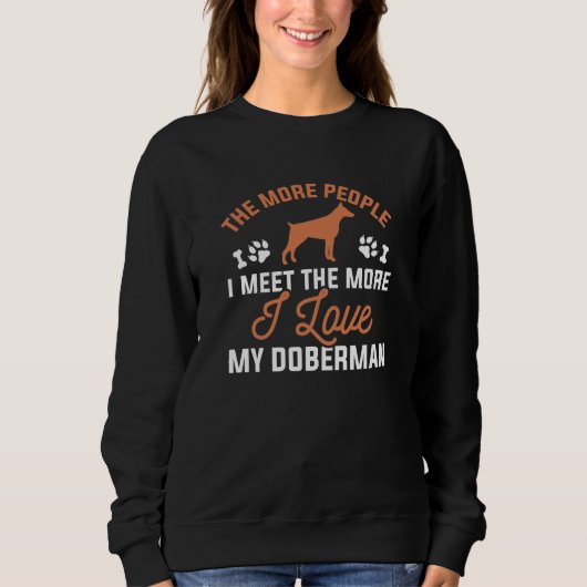 Ich Liebe Mein Doberman Sweatshirt (Vorderseite)