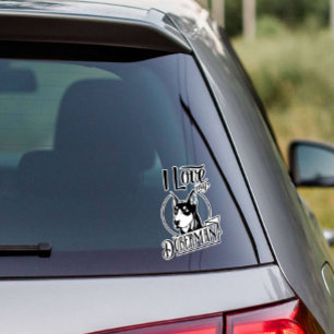 Ich Liebe mein Doberman Vinyl Sticker