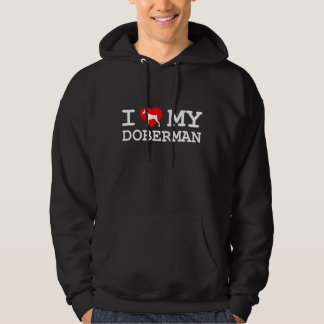 "Ich Liebe mein Dobermann" Hoodie - Schwarzes