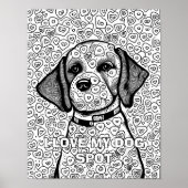 Ich Liebe mein Dog Aduloring Poster (Vorne)