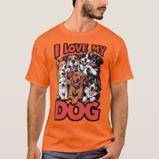 Ich Liebe mein Dog-Konzept Grafik-Design T-Shirt