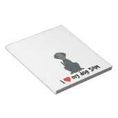 Ich Liebe mein Dog Notepad Notizblock (angewinkelt)