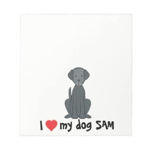 Ich Liebe mein Dog Notepad Notizblock