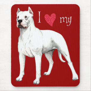 Ich Liebe mein Dogo Argentino Mousepad