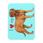 Ich Liebe mein Dogue de Bordeaux Magnet (Vertikal)