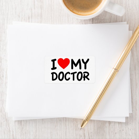Ich Liebe mein Doktor Adressaufkleber (Insitu)