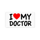 Ich Liebe mein Doktor Adressaufkleber (Vorne)