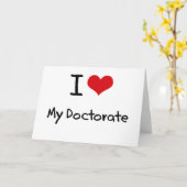 Ich Liebe mein Doktorat Karte (Gelbe Blume)