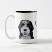 Ich Liebe mein Doodle Zweifarbige Tasse (Links)