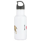 Ich Liebe mein Drahthaar Pointing Griffon Edelstahlflasche (Rückseite)