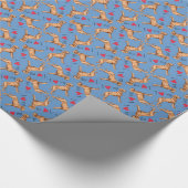 Ich Liebe mein Drahthaar Vizsla Geschenkpapier (Ecke)