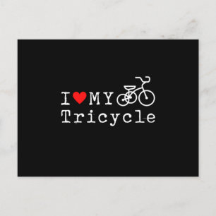 Ich liebe mein Dreirad-Trike-Dreirad-Geschenk mit Postkarte