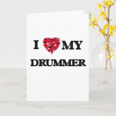 Ich Liebe mein Drummer Karte (Gelbe Blume)