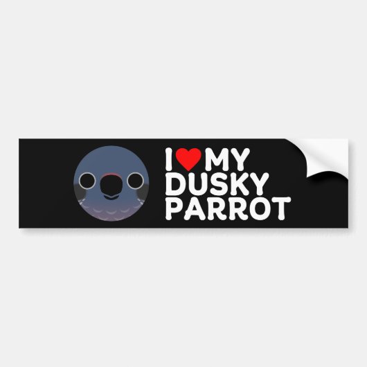 ICH LIEBE MEIN DUSKY-PARROT AUTOAUFKLEBER (Vorne)