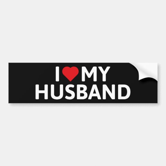 Ich Liebe mein Ehemann Autoaufkleber (Vorne)