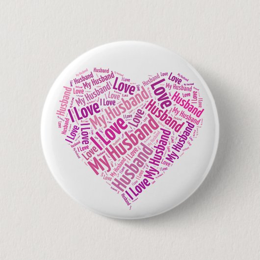 Ich Liebe mein Ehemann Button (Vorderseite)