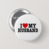 Ich Liebe mein Ehemann Button (Vorne & Hinten)