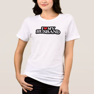 Ich Liebe mein Ehemann Cool Herzhemd. Tri-Blend Shirt