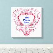 Ich Liebe mein Ehemann! Foto Red Hearts Leinwanddruck (Insitu (Holzboden))