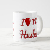 Ich Liebe Mein Ehemann niedlicher roter Text Jumbo-Tasse (Vorderseite Rechts)