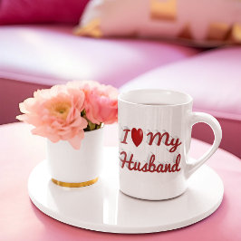 Ich Liebe Mein Ehemann niedlicher roter Text Jumbo-Tasse