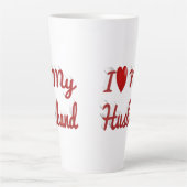 Ich Liebe Mein Ehemann niedlicher roter Text Milchtasse (Vorderseite)