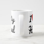 Ich Liebe Mein Ehemann niedlicher schwarzer Text Jumbo-Tasse (Rückseite)