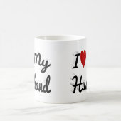 Ich Liebe Mein Ehemann niedlicher schwarzer Text Kaffeetasse (Mittel)