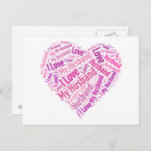 Ich Liebe mein Ehemann Postkarte (Vorne/Hinten)