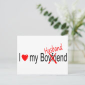 Ich Liebe mein Ehemann Postkarte (Stehend Vorderseite)