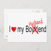 Ich Liebe mein Ehemann Postkarte (Vorne/Hinten)