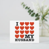 Ich Liebe mein Ehemann Postkarte (Stehend Vorderseite)