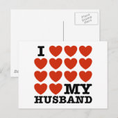 Ich Liebe mein Ehemann Postkarte (Vorne/Hinten)