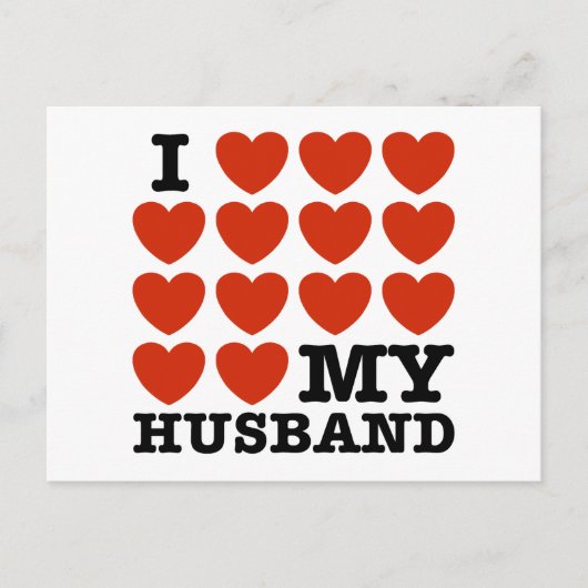 Ich Liebe mein Ehemann Postkarte (Vorderseite)