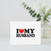 Ich Liebe mein Ehemann Postkarte (Stehend Vorderseite)
