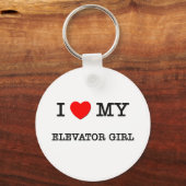 Ich Liebe mein ELEVATOR-MÄDCHEN Schlüsselanhänger (Vorderseite)