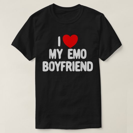 Ich Liebe mein Emo Boyfriend Red Heart I Liebe mei T-Shirt (Design vorne)
