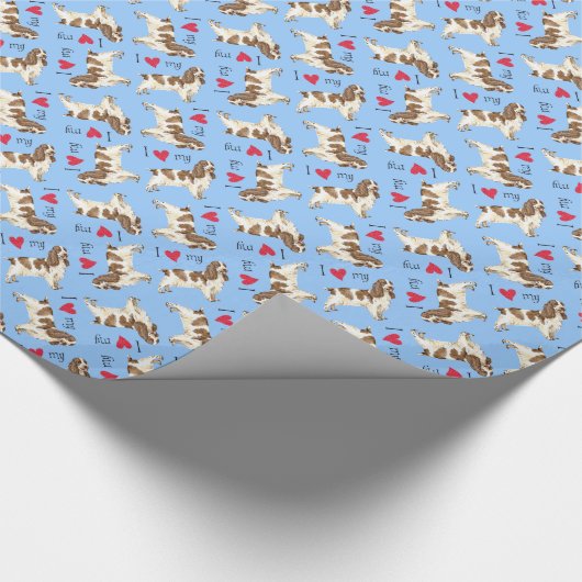Ich Liebe mein Englisch Cocker Spanisch Geschenkpapier (Ecke)