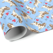 Ich Liebe mein Englisch Cocker Spanisch Geschenkpapier (Rolleneckpunkt)